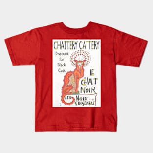 Le Chat Noir the Cattery Advert Kids T-Shirt